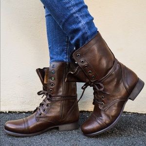 Steve Madden Troopa Brown Combat Boots